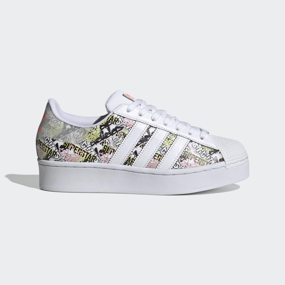 Originals Adidas Superstar Bold Dama Romania - Albi/Negrii/Argintii Metal FX3533